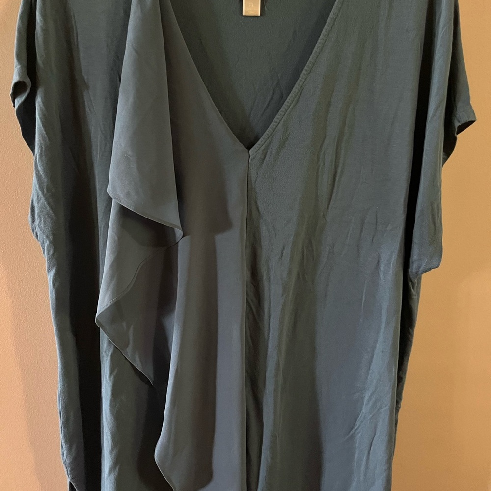 Michael Kors Women's V-Neck Blouse - Slate Blue